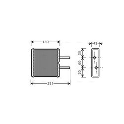 Výmenník tepla vnútorného kúrenia AVA QUALITY COOLING KA6046