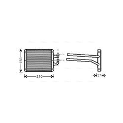 Výmenník tepla vnútorného kúrenia AVA QUALITY COOLING KA6067