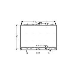 Chladič motora AVA QUALITY COOLING KAA2037