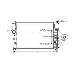 Chladič motora AVA QUALITY COOLING MS2469