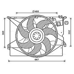 Ventilátor chladenia motora AVA QUALITY COOLING MS7670