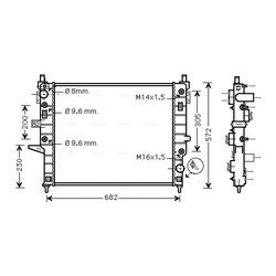 Chladič motora AVA QUALITY COOLING MSA2271