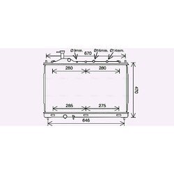 Chladič motora AVA QUALITY COOLING MT2262