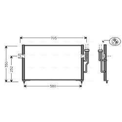 Kondenzátor klimatizácie AVA QUALITY COOLING MT5100