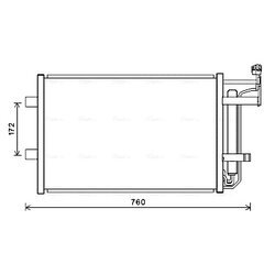 Kondenzátor klimatizácie AVA QUALITY COOLING MZ5252D