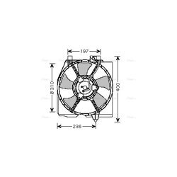 Ventilátor chladenia motora AVA QUALITY COOLING MZ7535