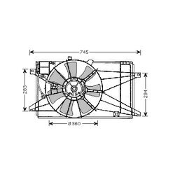 Ventilátor chladenia motora AVA QUALITY COOLING MZ7539