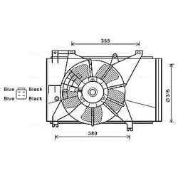 Ventilátor chladenia motora AVA QUALITY COOLING MZ7543