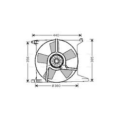 Ventilátor chladenia motora AVA QUALITY COOLING OL7504