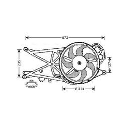 Ventilátor chladenia motora AVA QUALITY COOLING OL7530