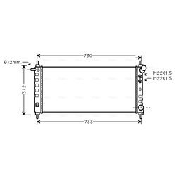 Chladič motora AVA QUALITY COOLING OLA2263