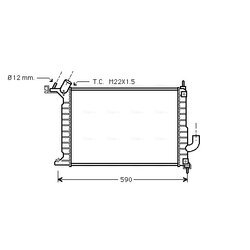 Chladič motora AVA QUALITY COOLING OLA2275