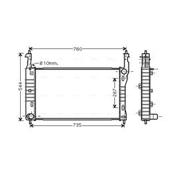 Chladič motora AVA QUALITY COOLING OLA2432