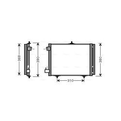 Kondenzátor klimatizácie AVA QUALITY COOLING PEA5295D