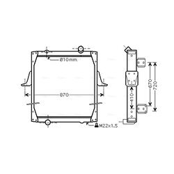 Chladič motora AVA QUALITY COOLING RE2081