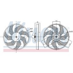 Ventilátor chladenia motora AVA QUALITY COOLING RT7686 - obr. 1