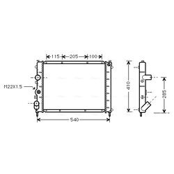 Chladič motora AVA QUALITY COOLING RTA2231