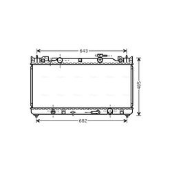 Chladič motora AVA QUALITY COOLING TO2282