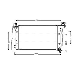 Chladič motora AVA QUALITY COOLING TOA2290