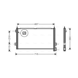 Kondenzátor klimatizácie AVA QUALITY COOLING VL5027