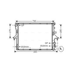 Chladič motora AVA QUALITY COOLING VN2198