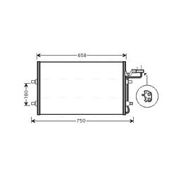 Kondenzátor klimatizácie AVA QUALITY COOLING VO5140