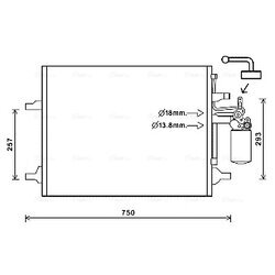 Kondenzátor klimatizácie AVA QUALITY COOLING VO5166D