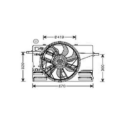 Ventilátor chladenia motora AVA QUALITY COOLING VO7508