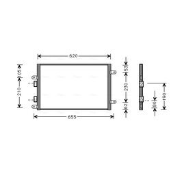 Kondenzátor klimatizácie AVA QUALITY COOLING AL5077