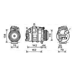 Kompresor klimatizácie AVA QUALITY COOLING BWK423