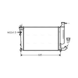 Chladič motora AVA QUALITY COOLING CNA2155