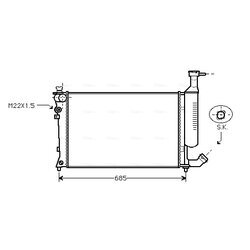 Chladič motora AVA QUALITY COOLING CNA2168