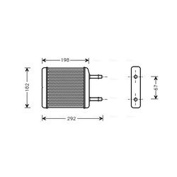 Výmenník tepla vnútorného kúrenia AVA QUALITY COOLING DW6024