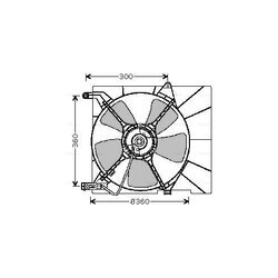 Ventilátor chladenia motora AVA QUALITY COOLING DW7514