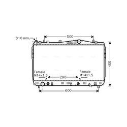 Chladič motora AVA QUALITY COOLING DWA2074