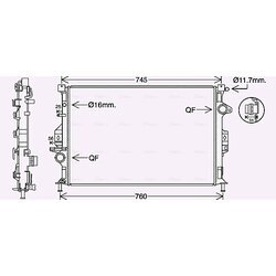 Chladič motora AVA QUALITY COOLING FD2639