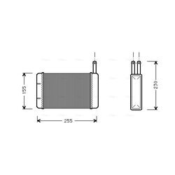 Výmenník tepla vnútorného kúrenia AVA QUALITY COOLING FD6134