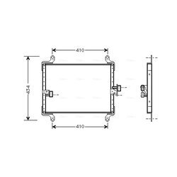 Kondenzátor klimatizácie AVA QUALITY COOLING FT5206