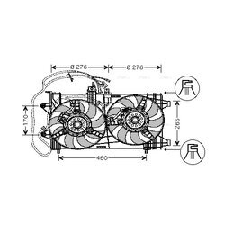 Ventilátor chladenia motora AVA QUALITY COOLING FT7518