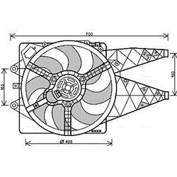 Ventilátor chladenia motora AVA QUALITY COOLING FT7567