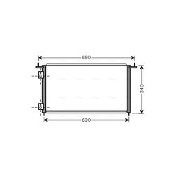 Kondenzátor klimatizácie AVA QUALITY COOLING HD5210