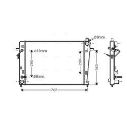 Chladič motora AVA QUALITY COOLING HY2203