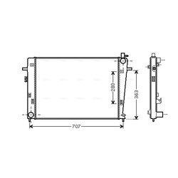 Chladič motora AVA QUALITY COOLING HY2328