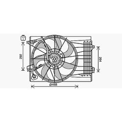 Ventilátor chladenia motora AVA QUALITY COOLING HY7572