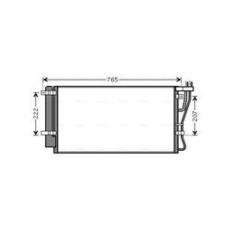 Kondenzátor klimatizácie AVA QUALITY COOLING KA5105D