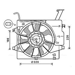 Ventilátor chladenia motora AVA QUALITY COOLING KA7535