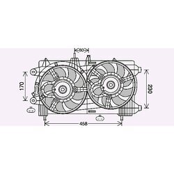 Ventilátor chladenia motora AVA QUALITY COOLING LC7503