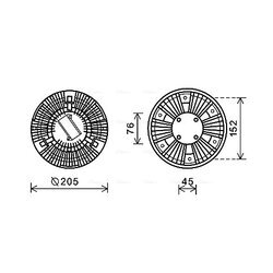 Spojka ventilátora chladenia AVA QUALITY COOLING MEC268