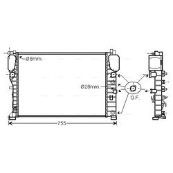 Chladič motora AVA QUALITY COOLING MSA2449