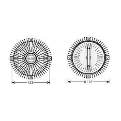 Spojka ventilátora chladenia AVA QUALITY COOLING MSC411